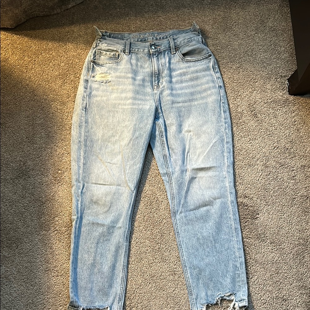 American Eagle Outfitters Blue Ankle Cropped Jeans